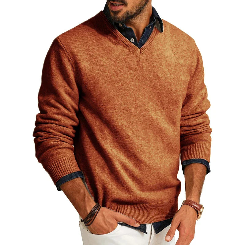 Pull En Laine Mélangée Pour Homme Léger Tricot Doux Chaud Polyvalent Pour Décontracté Et Professionnel
