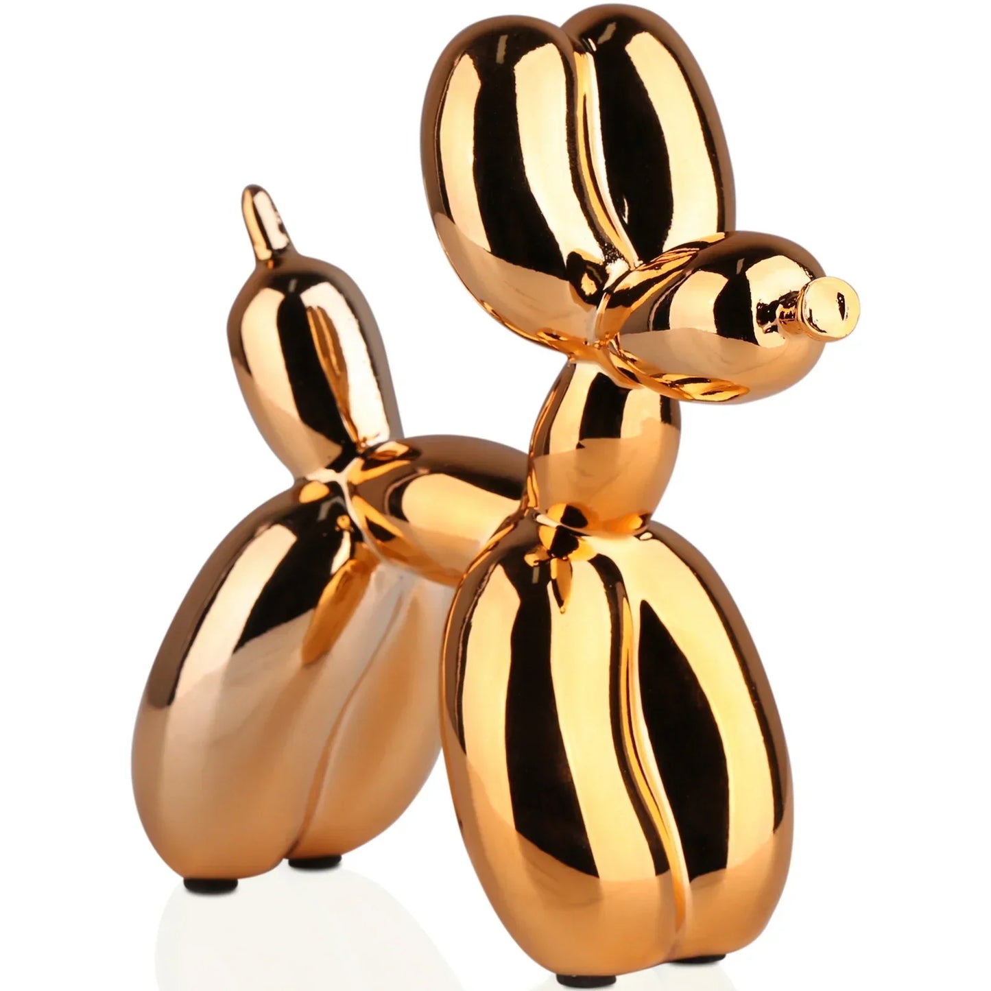 Statue Figurine Chien Ballon Animal Finition Brillante Petite Taille Pour Déco Intérieure