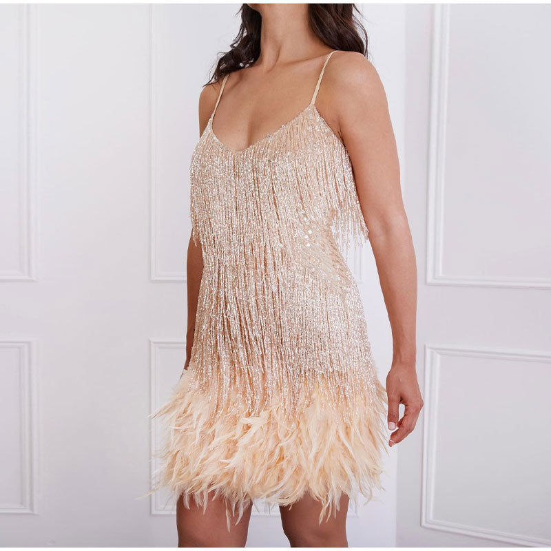 Robe de Cocktail Glamour à Sequins Lena par Amawinc Allure des Années 20 Folles et Silhouette Moderne