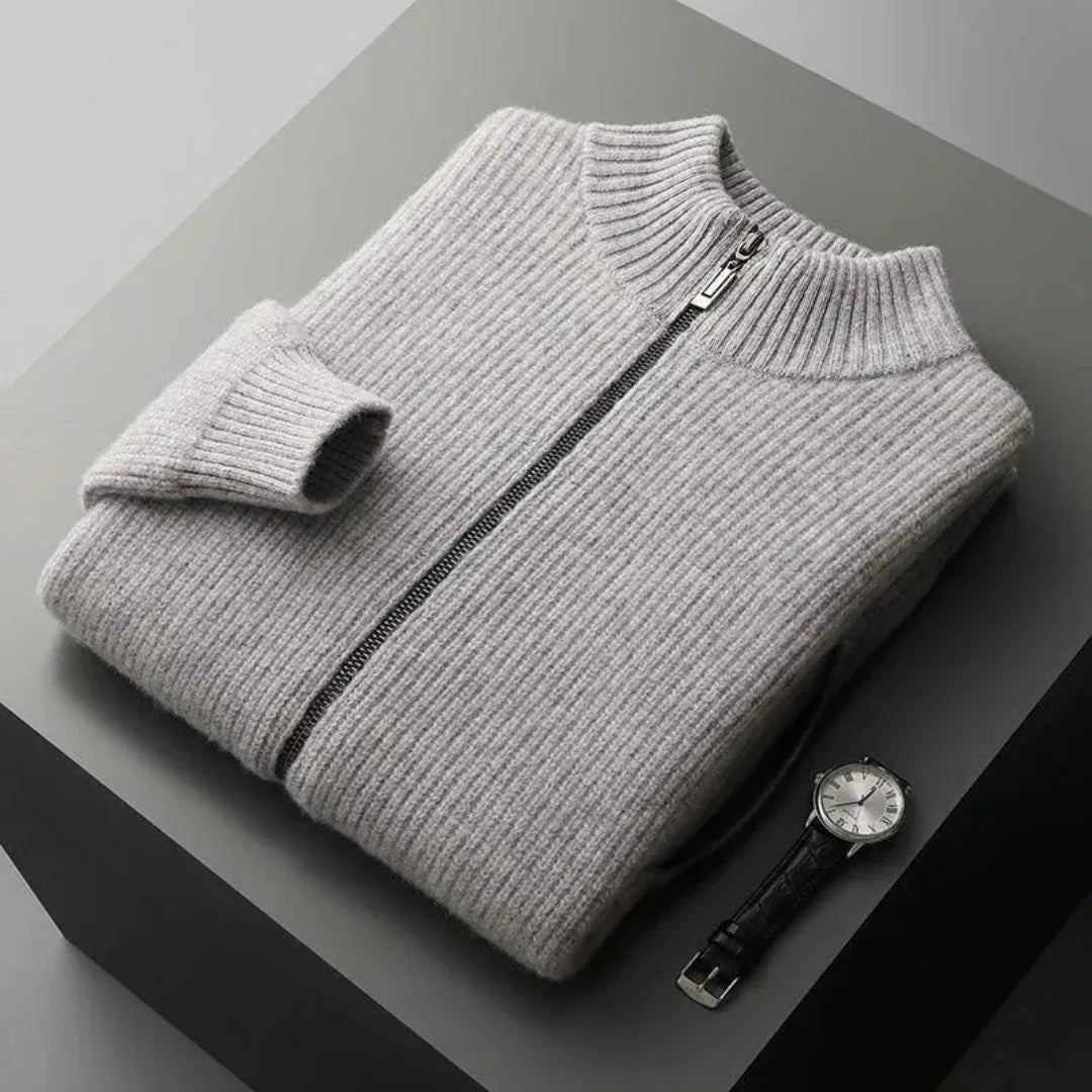 Ensemble Mérinos À Fermeture Éclair Complet Pull Zippé Côtelé Et Pantalon En Laine Mérinos Respirant Confortable