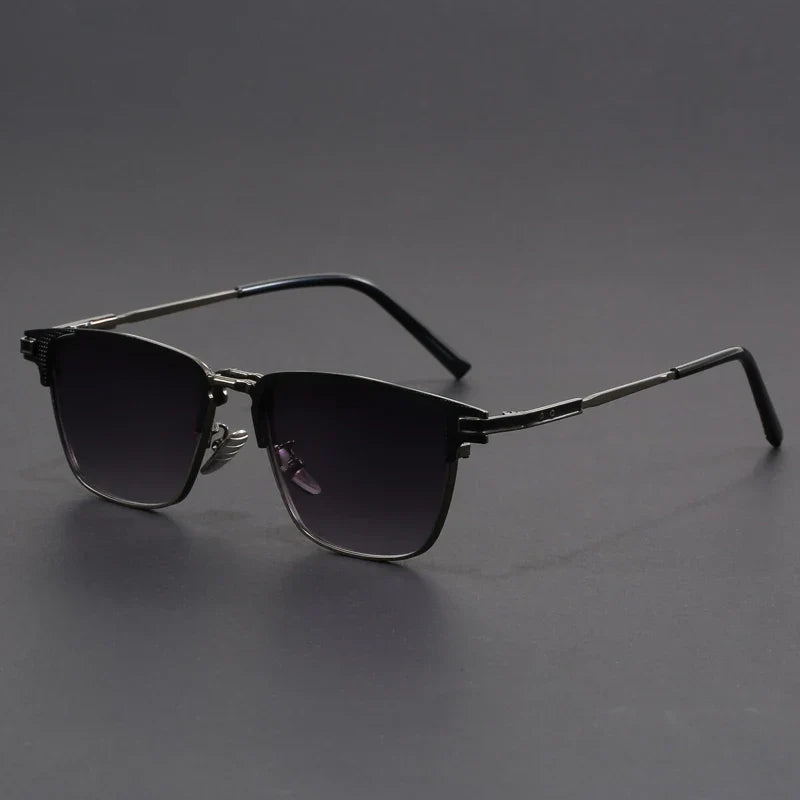 Lunettes De Soleil Polarisées Amawinc Voltage En Titane Ultra Légères Avec Demi Encadrement Et Verres Anti Reflet
