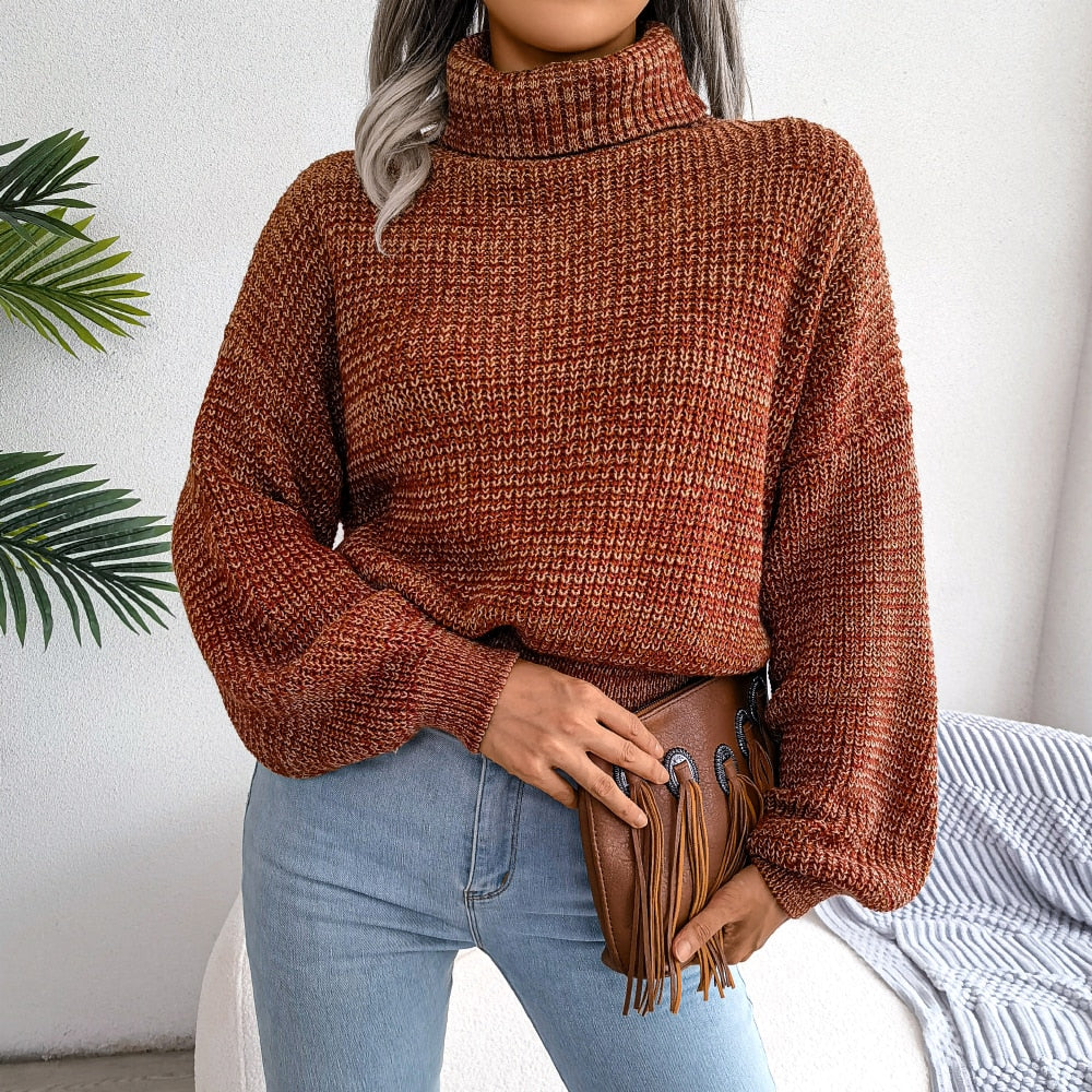 Cooler Strickpullover mit Rollkragen - Ena