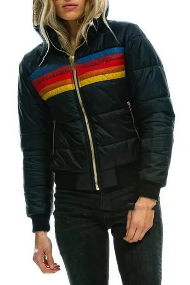 Veste En Coton Pour Femme Printemps Avec Capuche Et Fermeture Éclair Chaude Et Légère Parka Décontractée
