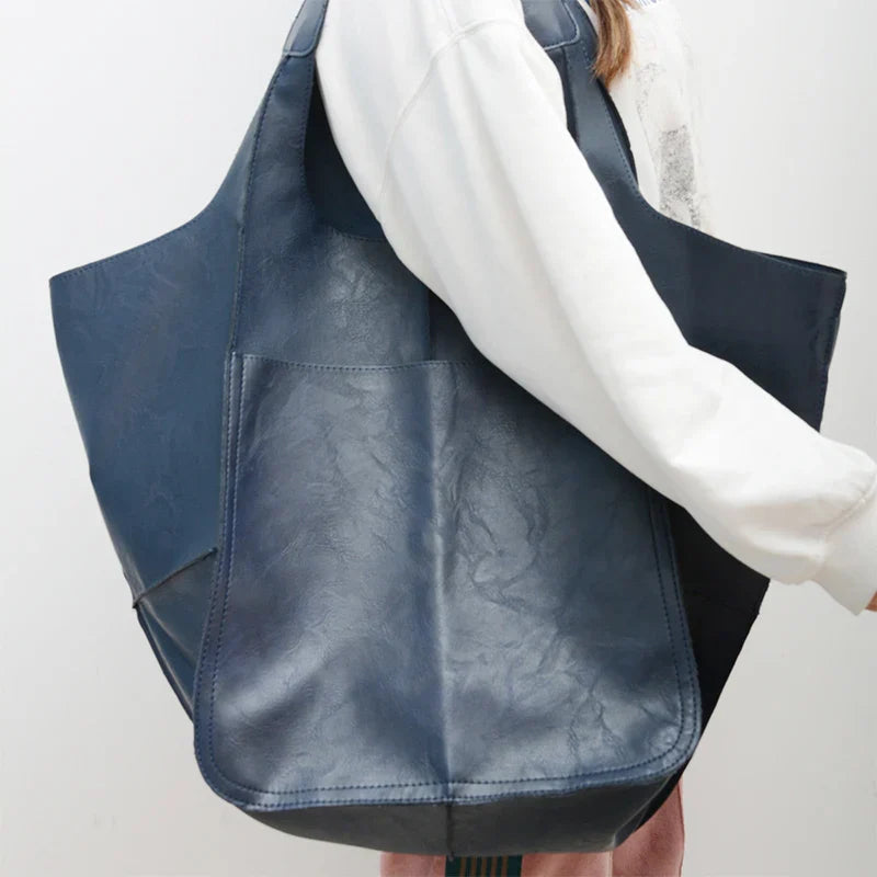 Amawinc Arlo Rove Sac Fourre Tout En Cuir Extrêmement Spacieux Avec Poches Latérales Profondes