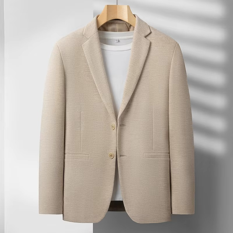 Amawinc Veste de Costume Homme en Mélange de Laine Ajustée pour Affaires et Occasions Formelles