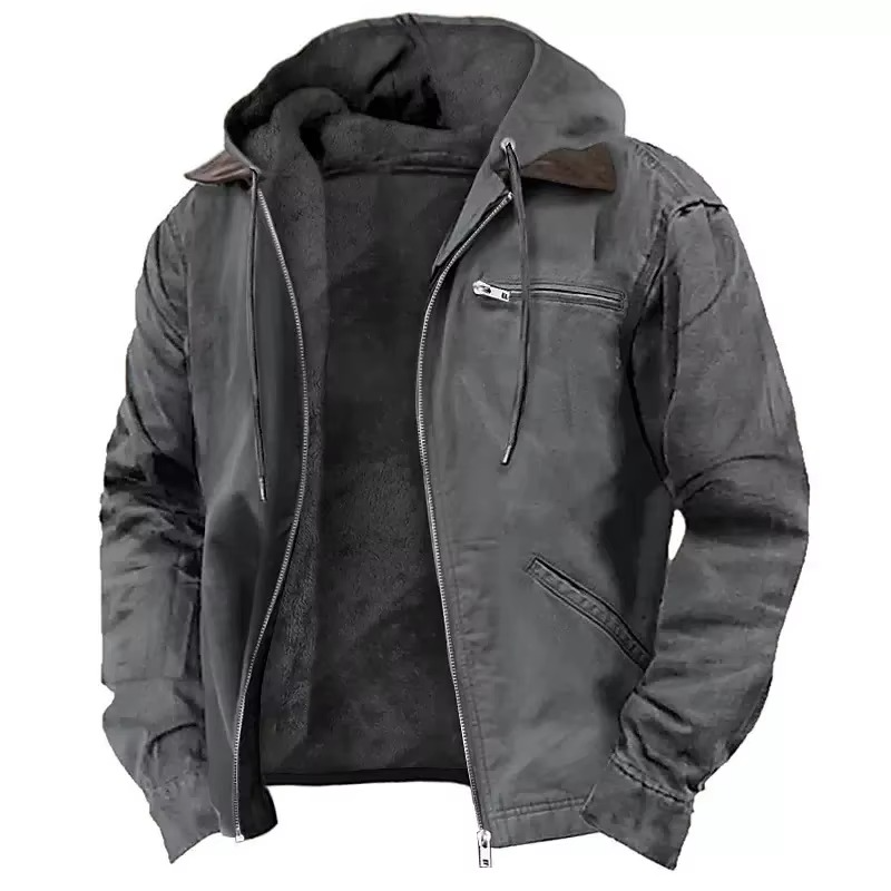 Veste De Travail À Capuche Lourde Pour Homme Durable Confort Relaxé Automne Hiver