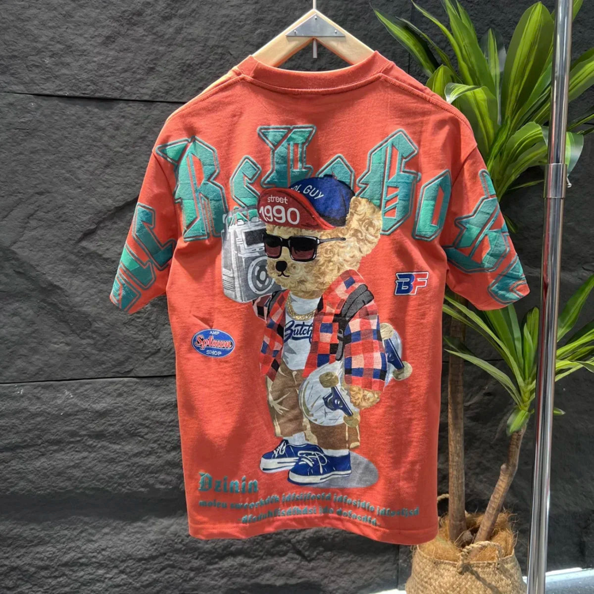 T Shirt Graphique Warped Vandal Oversize Unisexe Vintage Lavé Coton Mélangé Premium Streetwear
