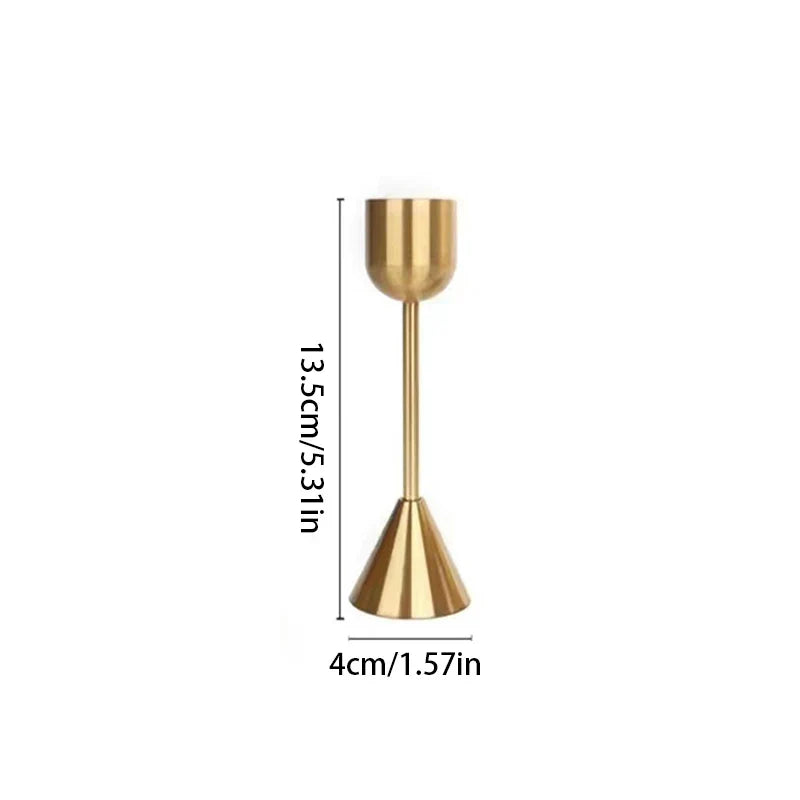 Porte Bougie Ornati Doré Brossé Design Double Face Pour Ambiance Chaleureuse Et Subtile