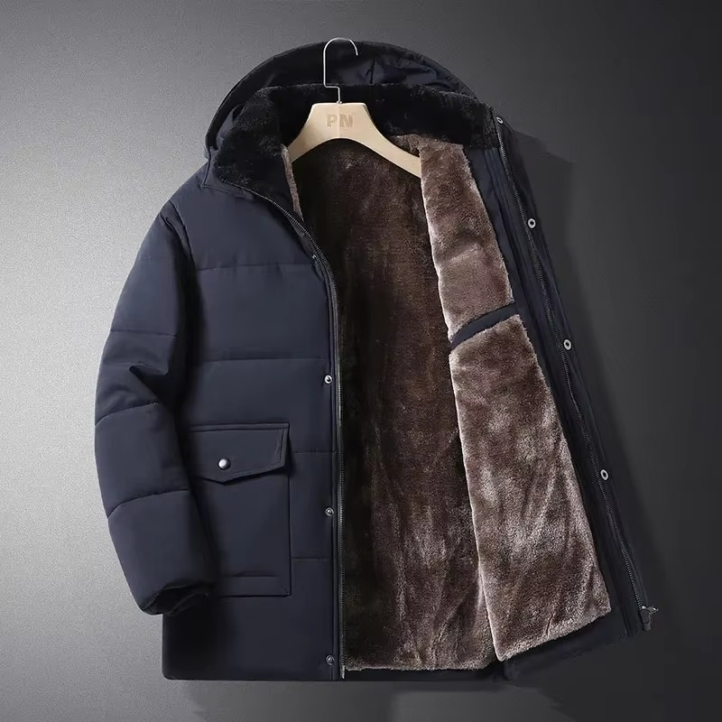 Amawinc Parka Hiver Pour Homme En Polaire Épais Avec Capuche Doublure Quiltée Isolante Pour Rester Chaud Et Style Urbain