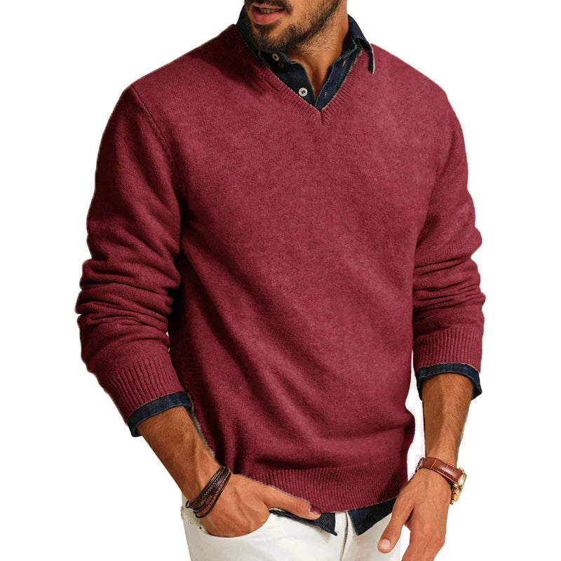 Pull En Laine Mélangée Pour Homme Léger Tricot Doux Chaud Polyvalent Pour Décontracté Et Professionnel