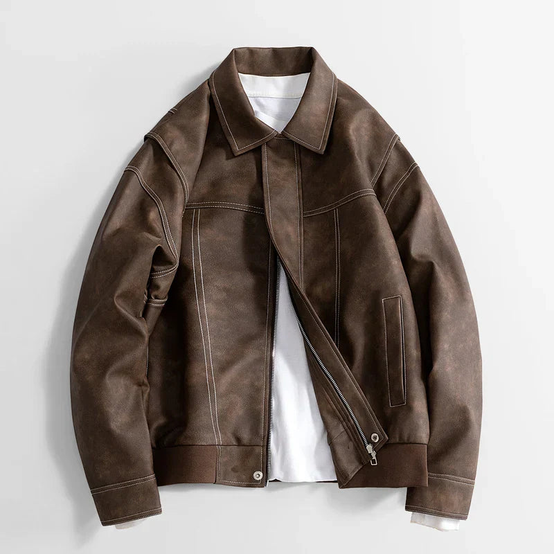 Blouson Moto Végan En Cuir Synthétique Doux Avec Texture Suède Pour Un Style Quotidien Polyvalent Et Confortable