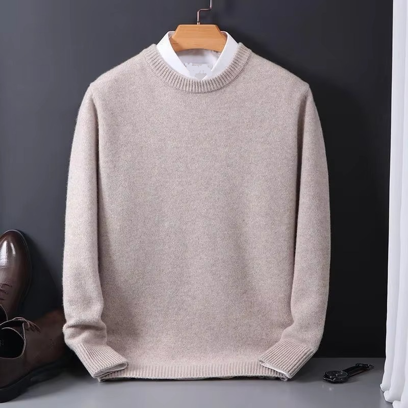Pull Oversize En Cachemire Pour Homme Col Rond De M À 3XL Chaud et Confortable Amawinc