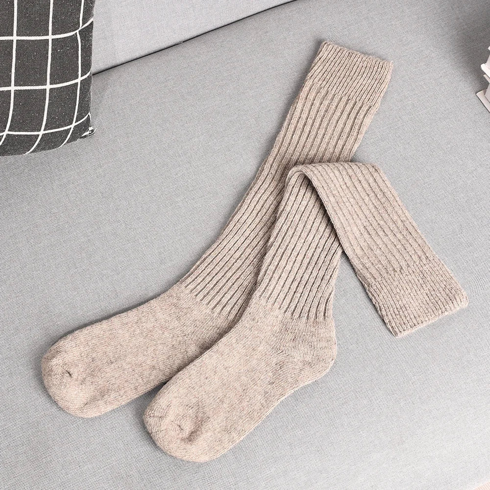 Amawinc Chaussettes Cachemire Coton Mélangé Respirantes Anti Odeur Lot De 8 Paires Automne Confort Talon Renforcé