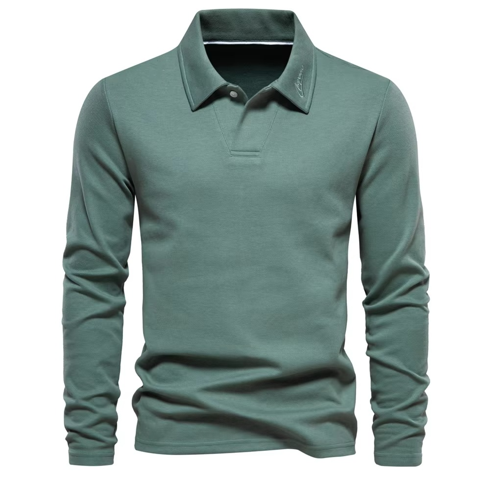 Amawinc Polo Homme Brodé Avec Col Rabattu Pour Style Golf Décontracté et Sophistiqué