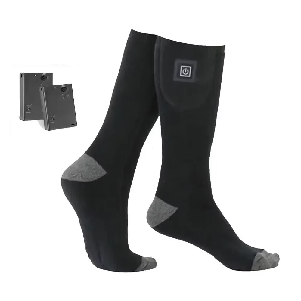 Chaussettes Chauffantes Rechargeables Pour Plein Air Et Sports De L'hiver Confort Toute La Journée