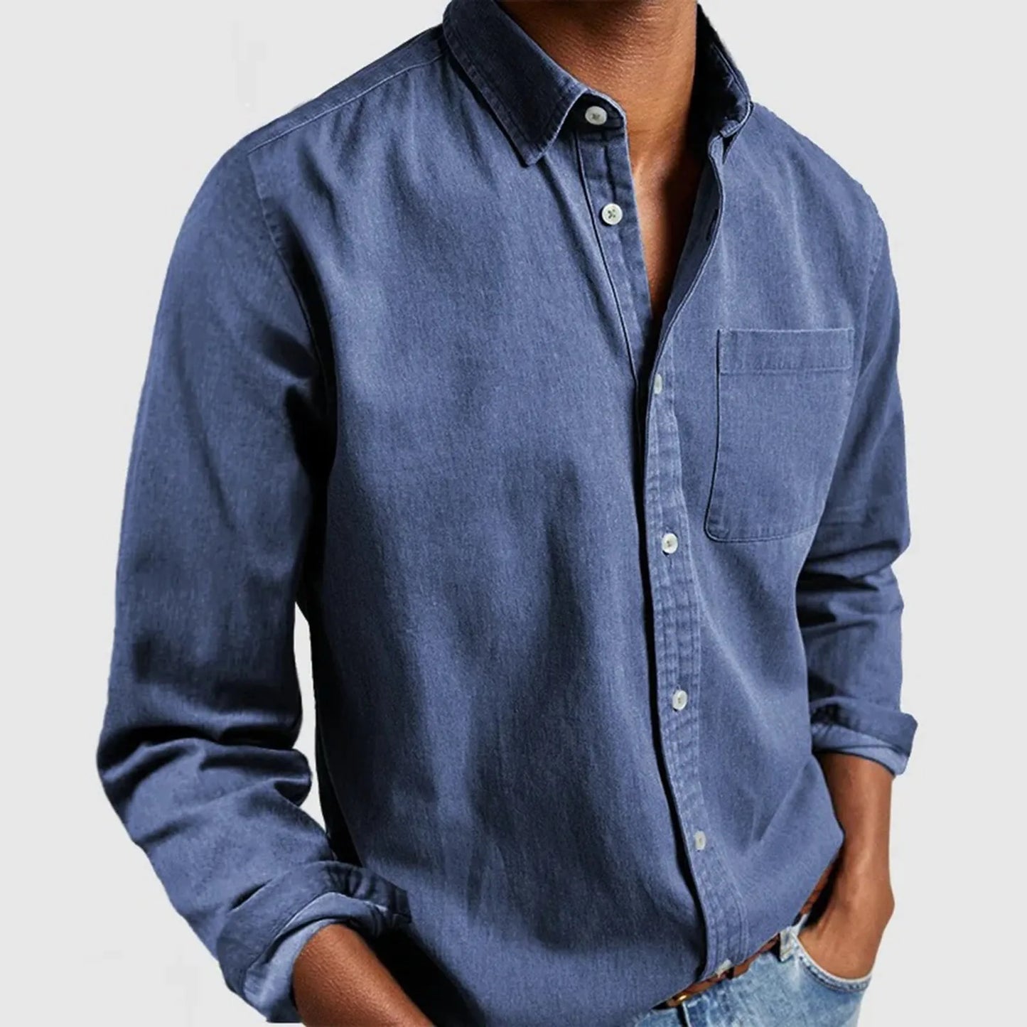 Chemise Orson Texturée Boutonnée Pour Homme Héritage En Coton Tissé Avec Doux Toucher Brossé Coupe Ajustée