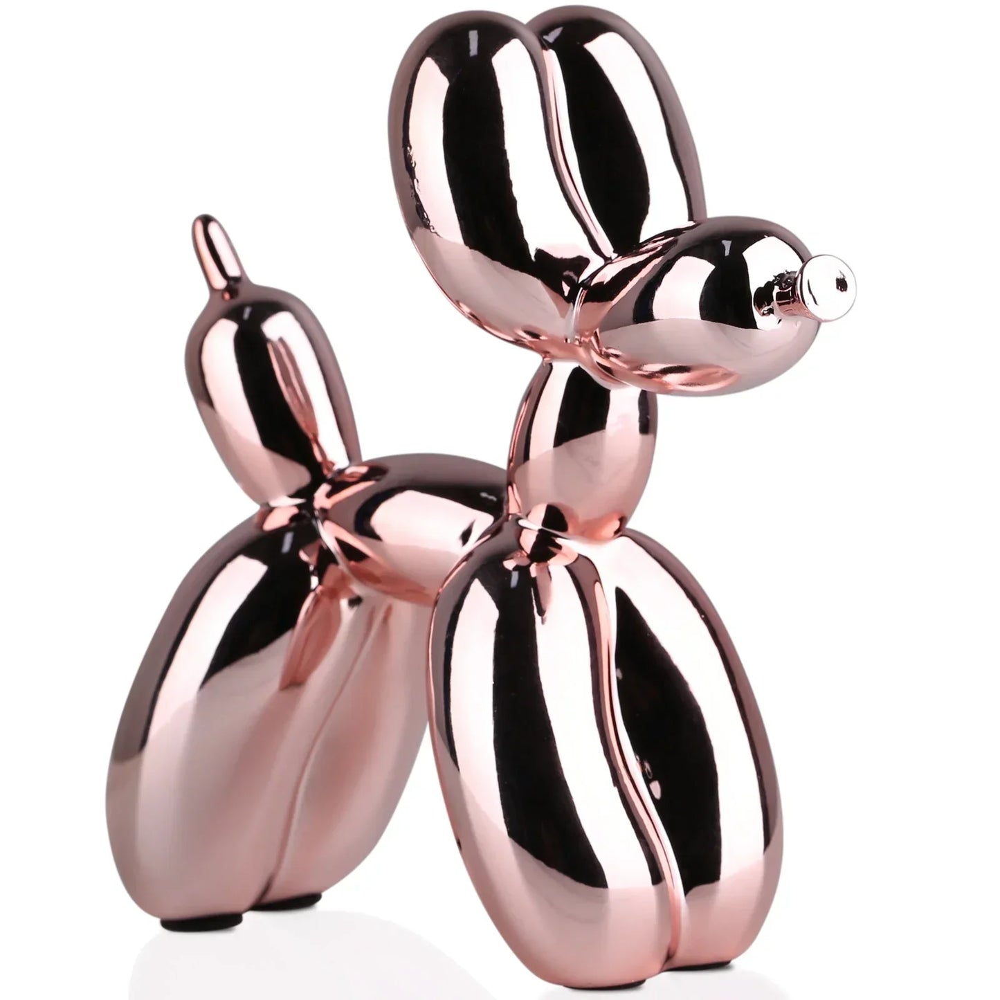 Statue Figurine Chien Ballon Animal Finition Brillante Petite Taille Pour Déco Intérieure