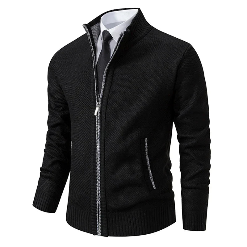 Amawinc Gilet Polaire Homme Coupe Slim Col Debout Fermeture Éclair Plein Chaud Léger Pour Superposition