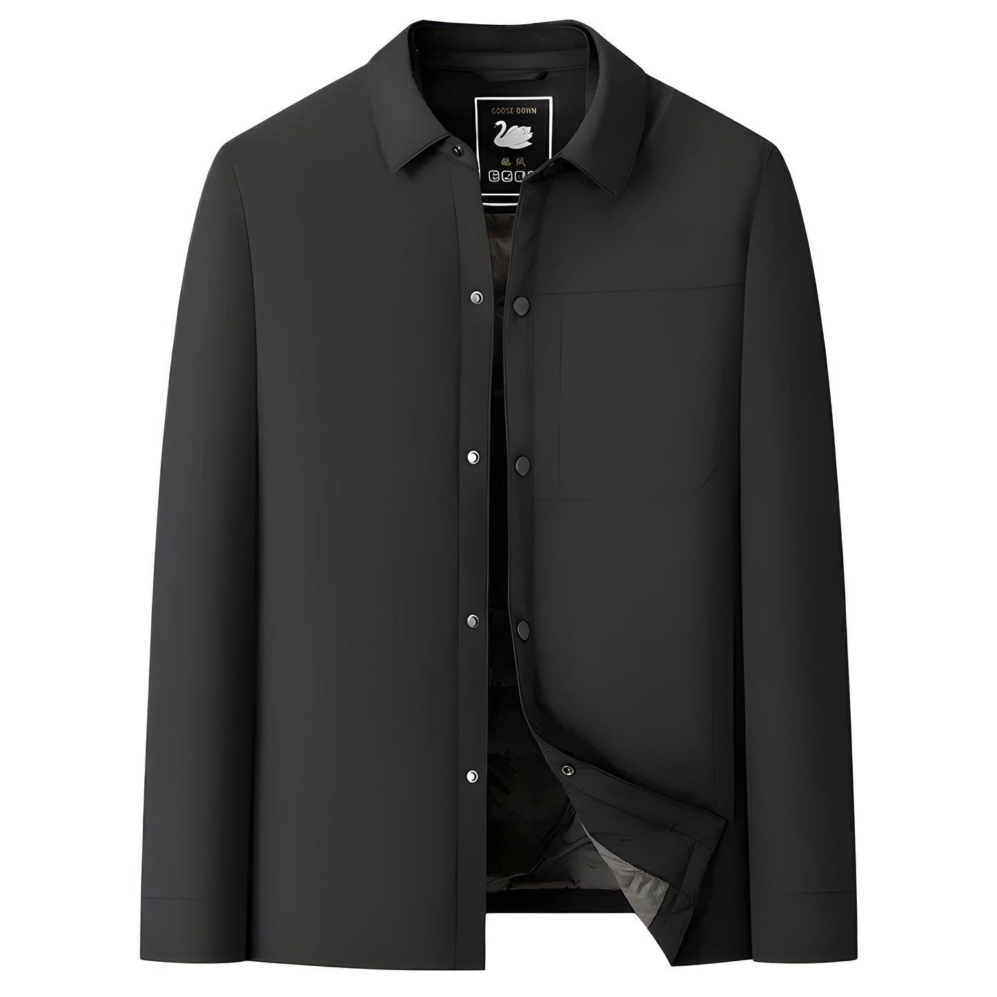 Veste Howard Légère Et Minimaliste Avec Doublure En Duvet Extérieur Lisse Et Poli Coupe Ajustée Lavable En Machine