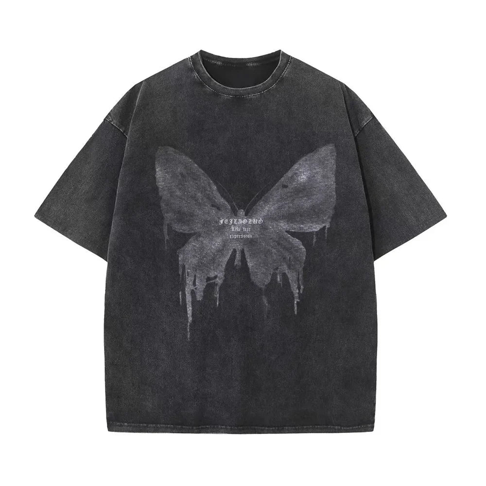 Ikigai T Shirt Coton 240G Acid Wash Vintage Oversize Teinte Terre Confort Haut De Gamme