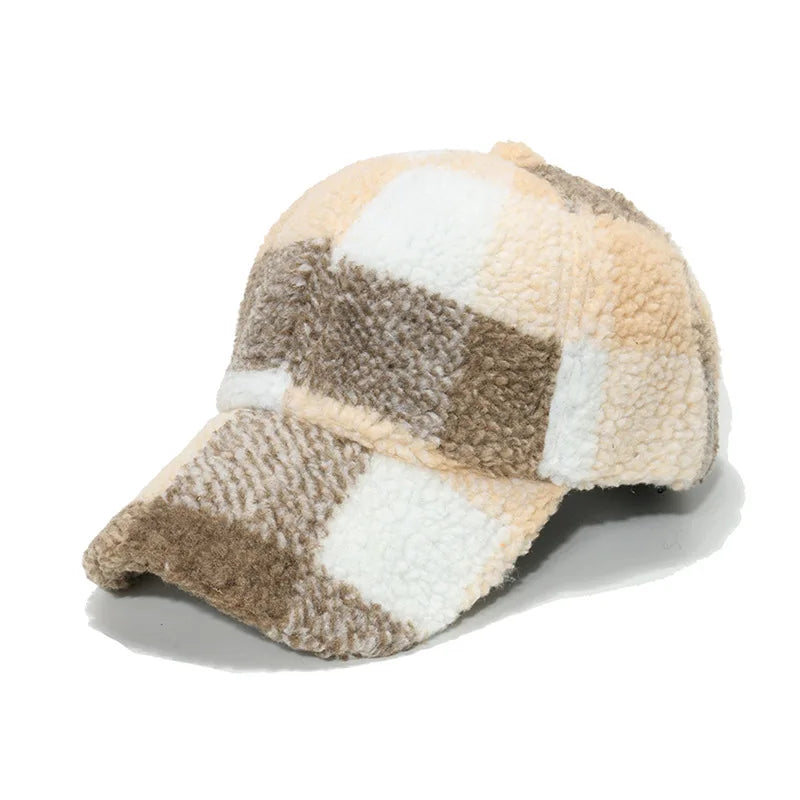 Casquette Highland Sherpa Extérieure Tartan Carreaux Réchauffante Ajustable Pour Hiver Confort