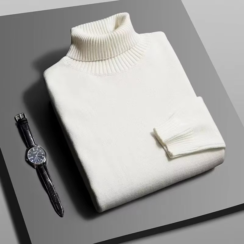 Pull Col Roulé Homme Premium Maille Haute Densité À Manches Longues Coupe Slim Pour Chaleur Quotidienne Et Style Moderne