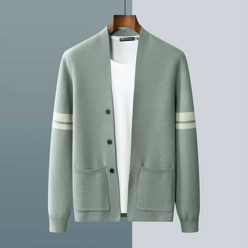 Gilet Cardigan En Maille De Laine Pour Homme Encolure En V Chaud Et Confortable Pour Automne Et Hiver