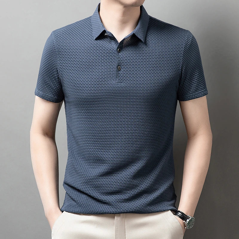 Caedon Polo Respirant Confortable Pour Homme Élégance Décontractée Avec Artisanat Expert