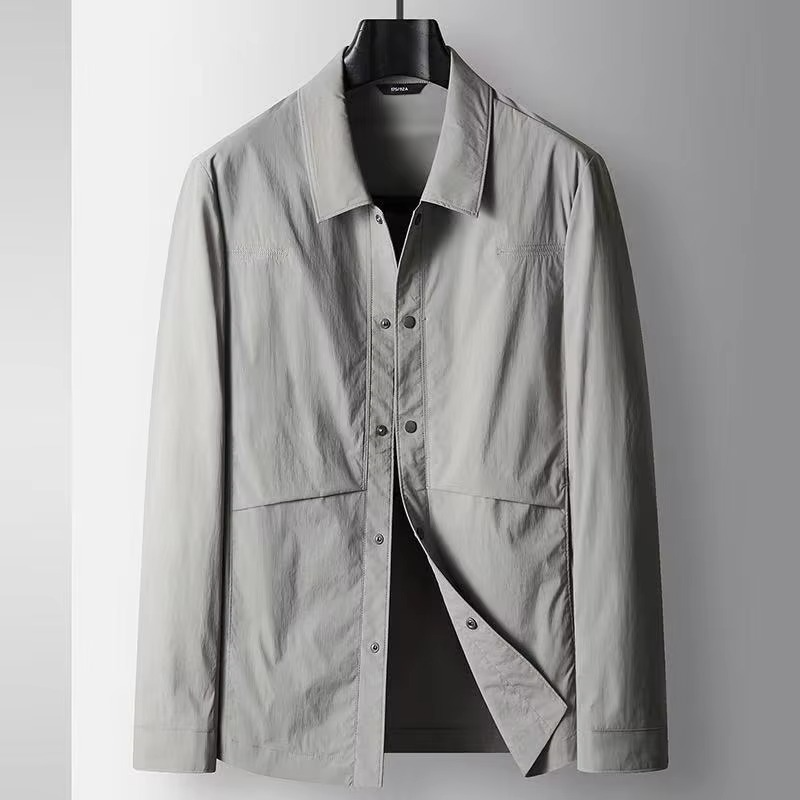Amawinc Veste Homme Business Casual Anti Rides Printemps Automne 2025 Pour Bureau Et Voyage