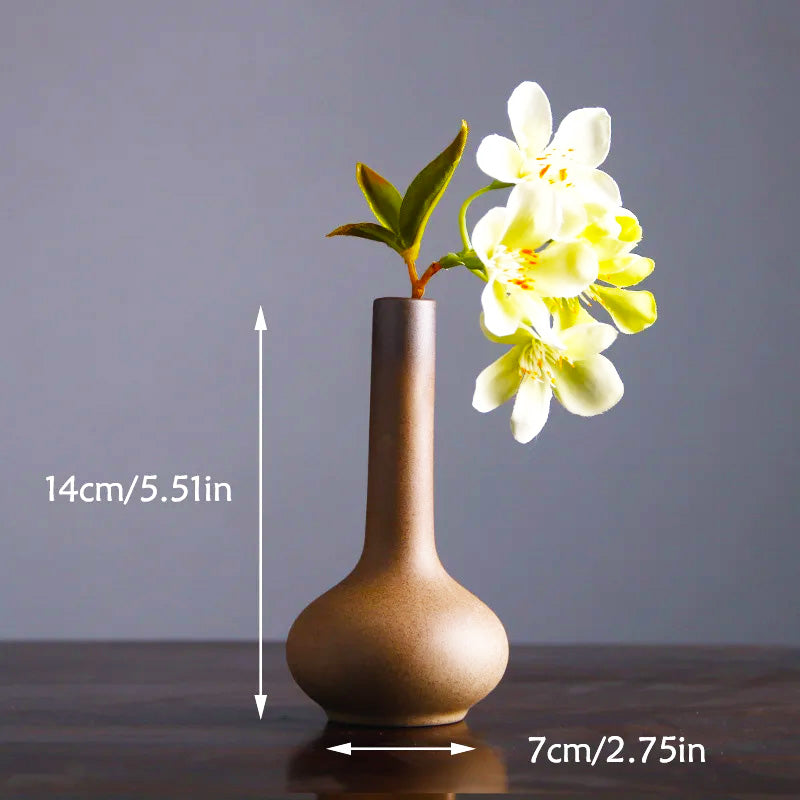 Vase Ferra En Céramique Texturé Fait Main Avec Fini Dégradé Élégant Pour Maison Ou Bureau