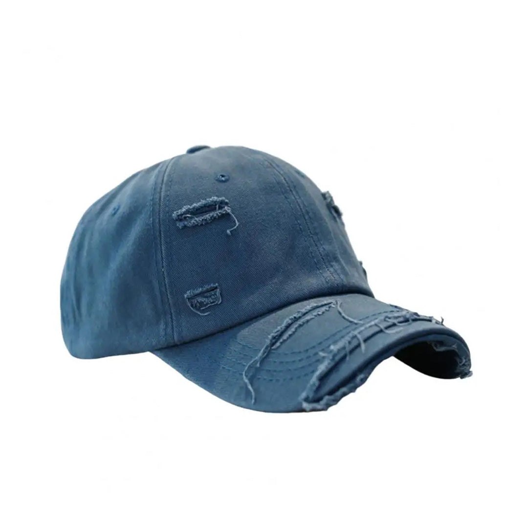 Casquette De Baseball Vintage Déchirée Avec Doublure Intégrée Pour Une Structure Robuste Et Visière Résistante