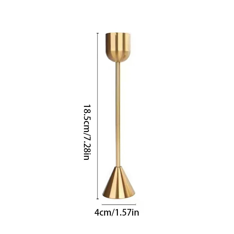 Porte Bougie Ornati Doré Brossé Design Double Face Pour Ambiance Chaleureuse Et Subtile