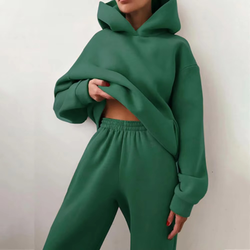 Survêtement Femme Capuche Oversize Et Joggers En Coton Doux Pour Un Confort Décontracté