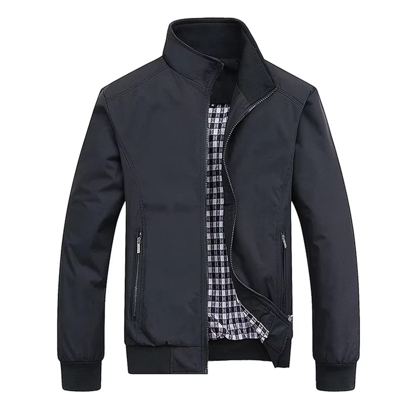 Veste Bomber Homme Coupe Slim Légère Décontractée Doublure À Carreaux Du M Au 8XL