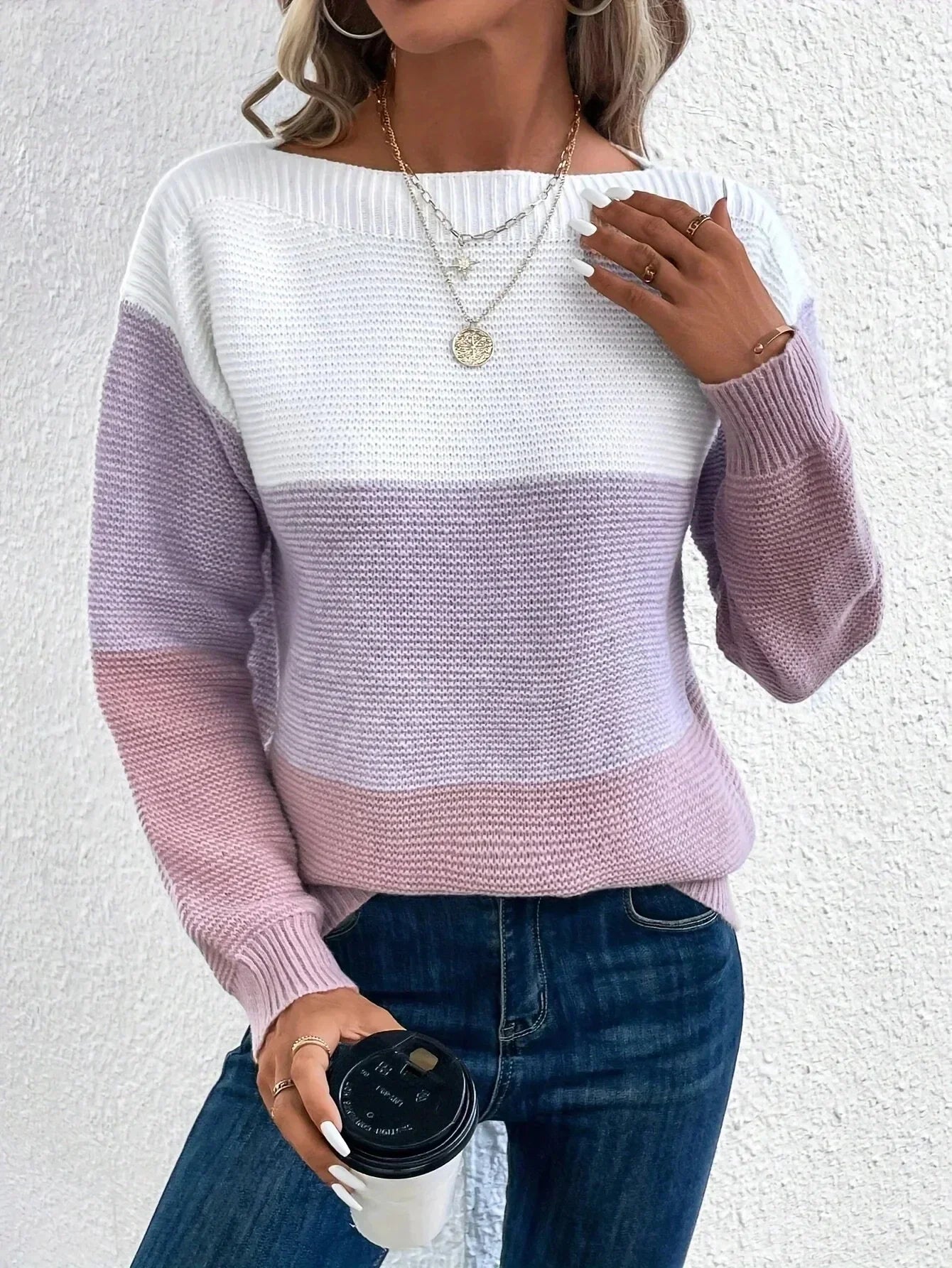 Fiona Pull Col Roulé en Cachemire pour Femme Élégant Design à Blocs de Couleur Confort Exceptionnel