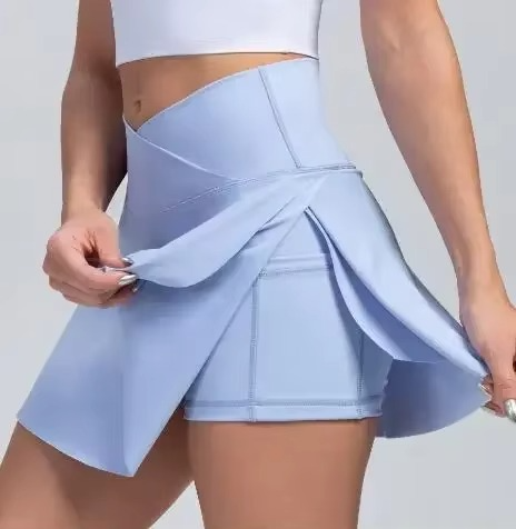 Jupe De Tennis Active À Taille Haute Avec Shorts Intégrés Et Poches Pour Mouvement Libre Et Confiance