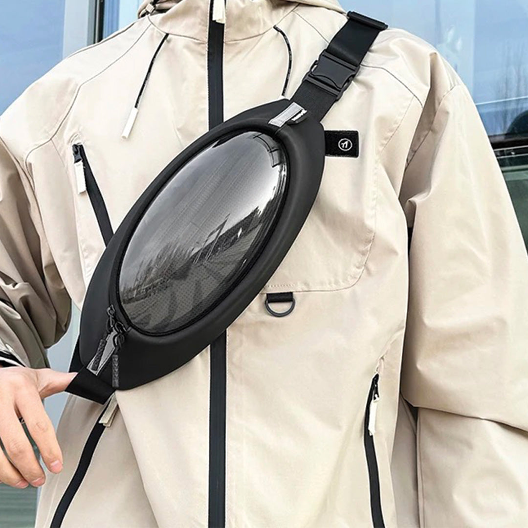 Amawinc Luna Sac Bandoulière Transparent Étanche En Forme Ovale Avec Différentes Options De Port