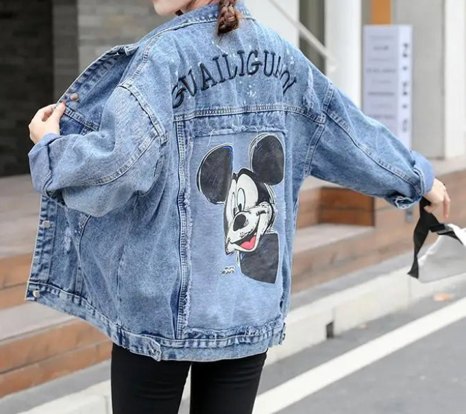 HENRIETTE Women's Stylish MM Design Denim Jacket