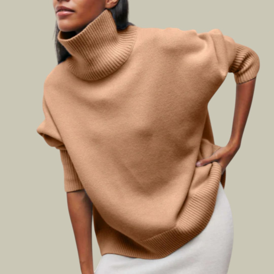 Rachel Pull Col Roulé Oversize Hiver pour Femme Coupe Décontractée Confortable et Chaud