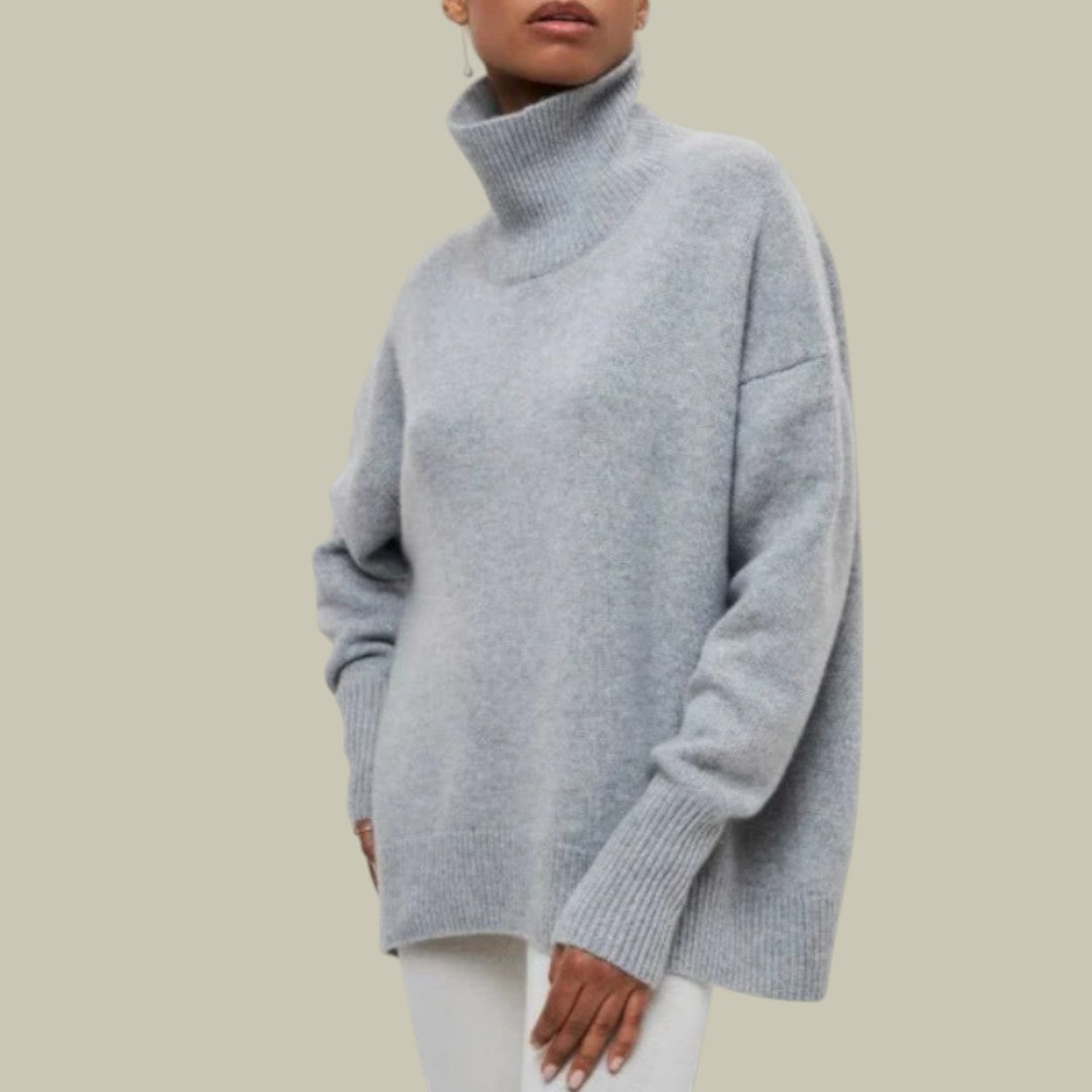 Rachel Pull Col Roulé Oversize Hiver pour Femme Coupe Décontractée Confortable et Chaud