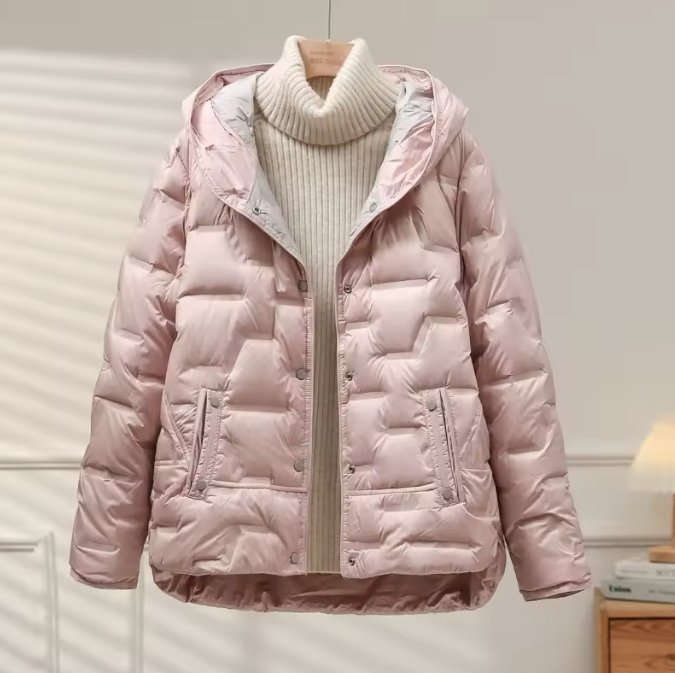 Marlowe Doudoune Légère En Duvet Blanc De Canard Col Revers Raffiné Fermeture Simple Pour Un Look Hivernal Élégant