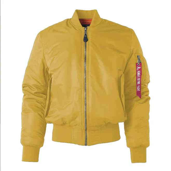 Veste Bomber Homme Marine Coupe Classique Résistante au Vent Avec Bord Côtelé et Poche Utilitaire