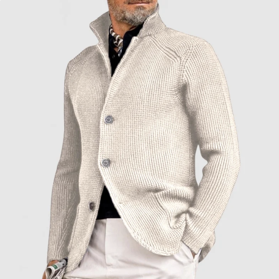 Damian Cardigan En Coton Pour Hommes Amawinc Confort Intemporel Et Style Smart Casual Maille Structurée