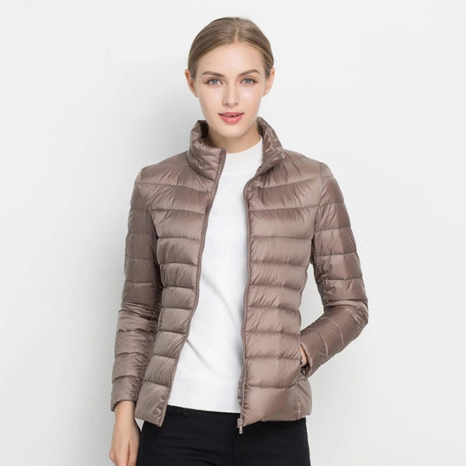 Veste Matelassée Pour Femme Nordisk Flair Coupe Slim Isolée Zip Avant Col Haut Chaude Et Confortable
