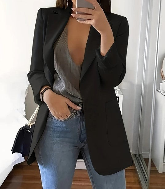 Avelena Plus Size Freizeitblazer