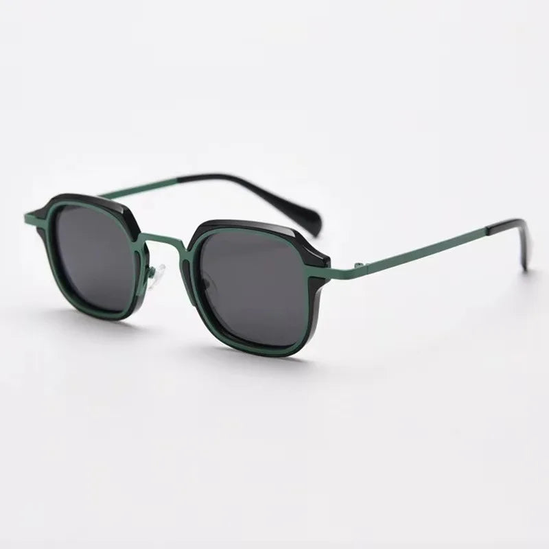 Lunettes De Soleil Maverick Punk Carré Unisexe Par Amawinc Protection UV Géométrie Audacieuse