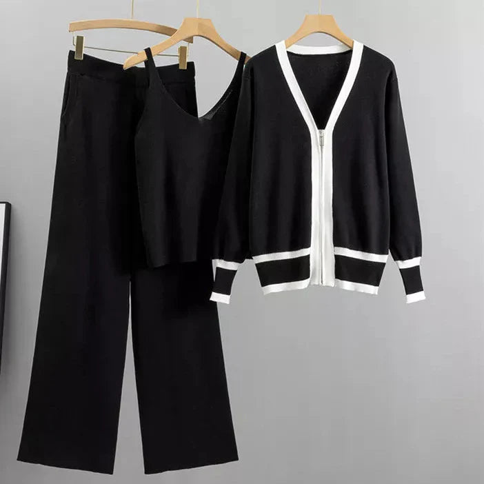 Lauren Cardigan Femme Coupe Décontractée Avec Pantalon Coordonné Ensemble Élégant Pour Femme Moderne