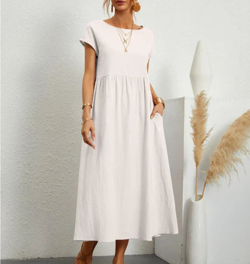 Damen-Midikleid mit komfortabler, strukturierter Brustpartie