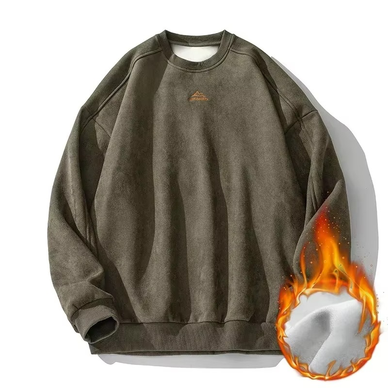 Sweat Oversize En Faux Suède Pour Homme Amawinc Confort Quotidien Automne Et Hiver