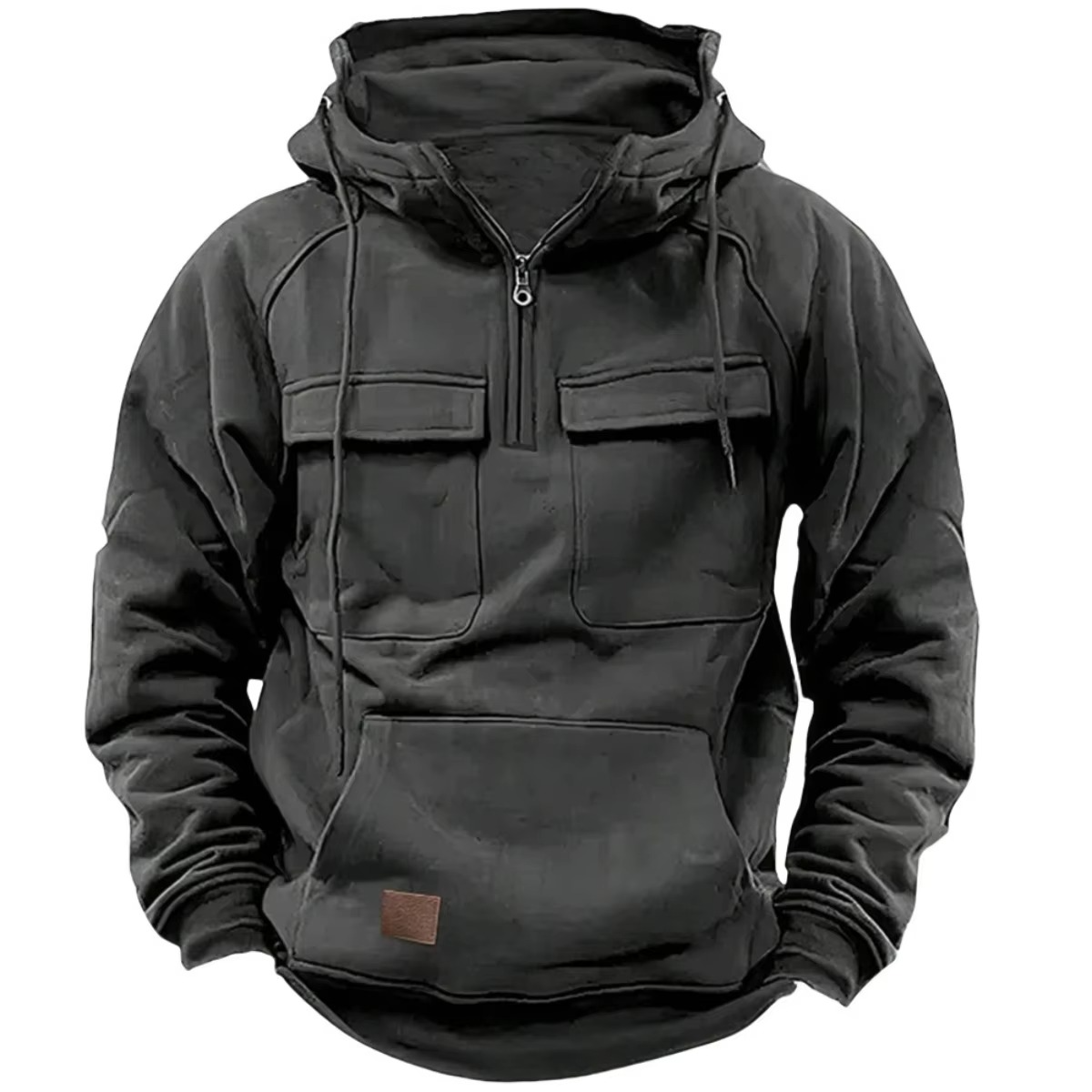 Sweat À Capuche Épais Pour Homme Avec Multiples Poches Pour Plein Air Et Vie Quotidienne